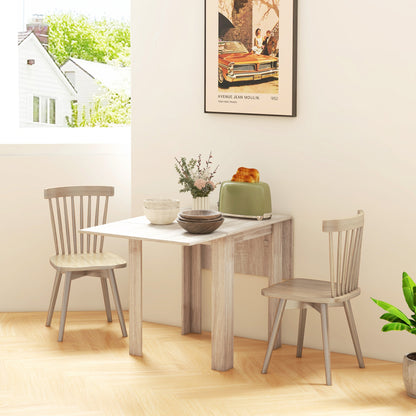 Folding Table for 4 People max Waterproof and Scratch-Resistant, Foldable Chipboard Table, 140x70x75 cm, Oak Color