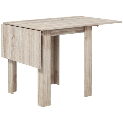Folding Table for 4 People max Waterproof and Scratch-Resistant, Foldable Chipboard Table, 140x70x75 cm, Oak Color