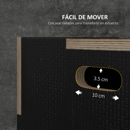 SPORTNOW Plyometric Jump Box Plyo Box with 3 Different Heights Strength Training at Home Office Gym CrossFit Load 120 kg 61x51x41 cm Black