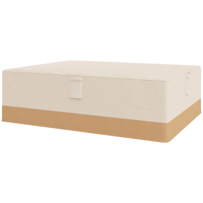 Garden Furniture Cover 275x208x78 Oxford 600D Waterproof Sofa Table Cover with 4 Ventilations 5 Handles and Beige Drawstring