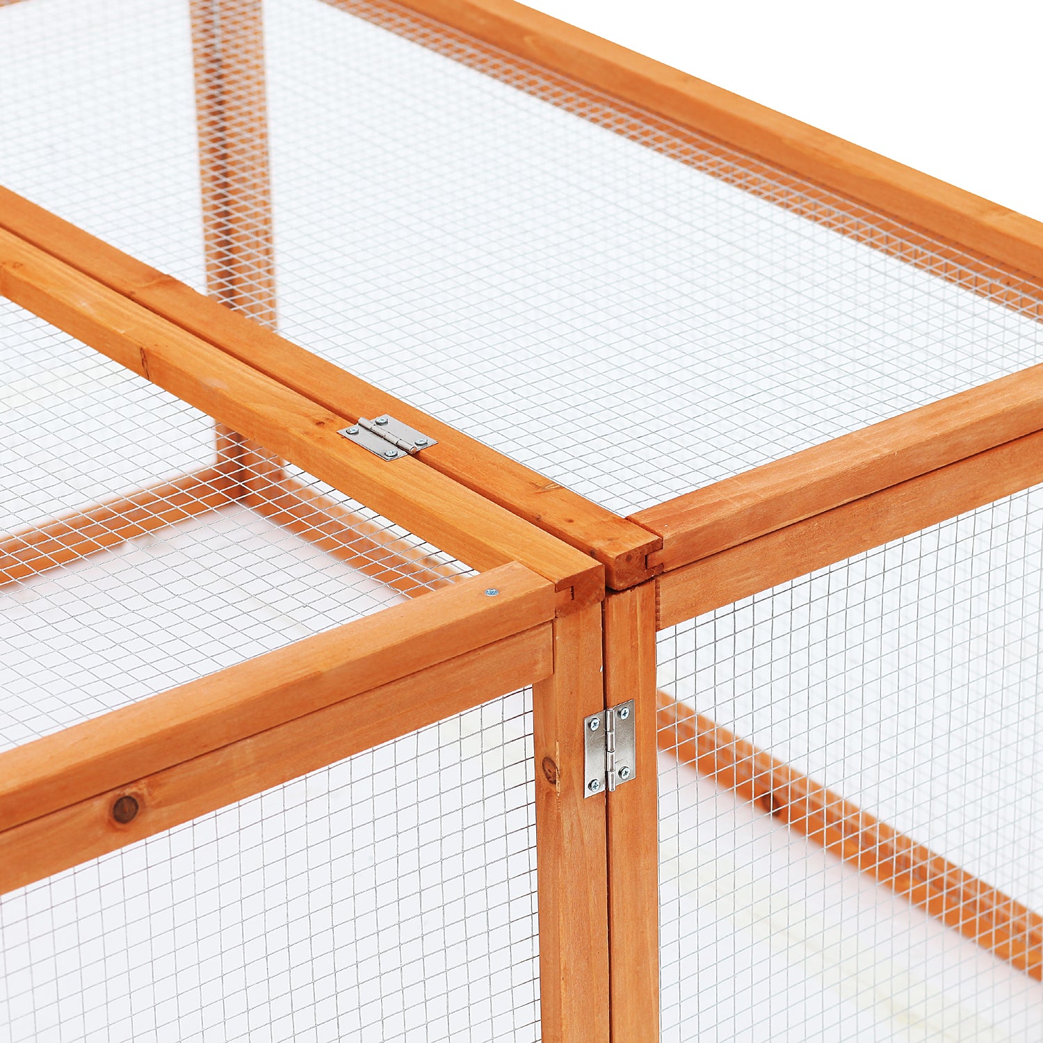 Small Animal Hutch, Small Animal Enclosure, Outdoor Playpen, Small Animal Cage with Door, Guinea Pig Hutch, Wooden Pet House, Natural 181 x 100 x 48 cm