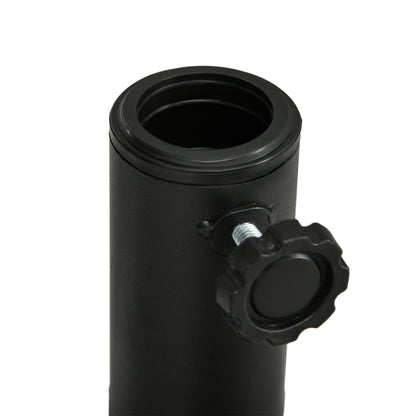 40 lbs Umbrella Base with Swivel Crank and Woven Design, Metal, HDPE, and Cement Stand, for Umbrella Poles Ø38/48 mm, Ø45x36 cm, Black