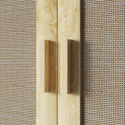 Wall Mounted Bathroom Cabinet, Suspended Toilet Cabinet, with Adjustable Shelf, Double Door and Open Shelf, 59 x 20 x 66.5 cm, Oak Wood Effect