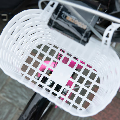 Roller Children's Scooter with Air Tires Hand Brake, 16 Inch Kick Scooter Adjustable Height Kickscooter for Boys and Girls 5-12 Years Kickboard City Scooter Kids Scooter Pink