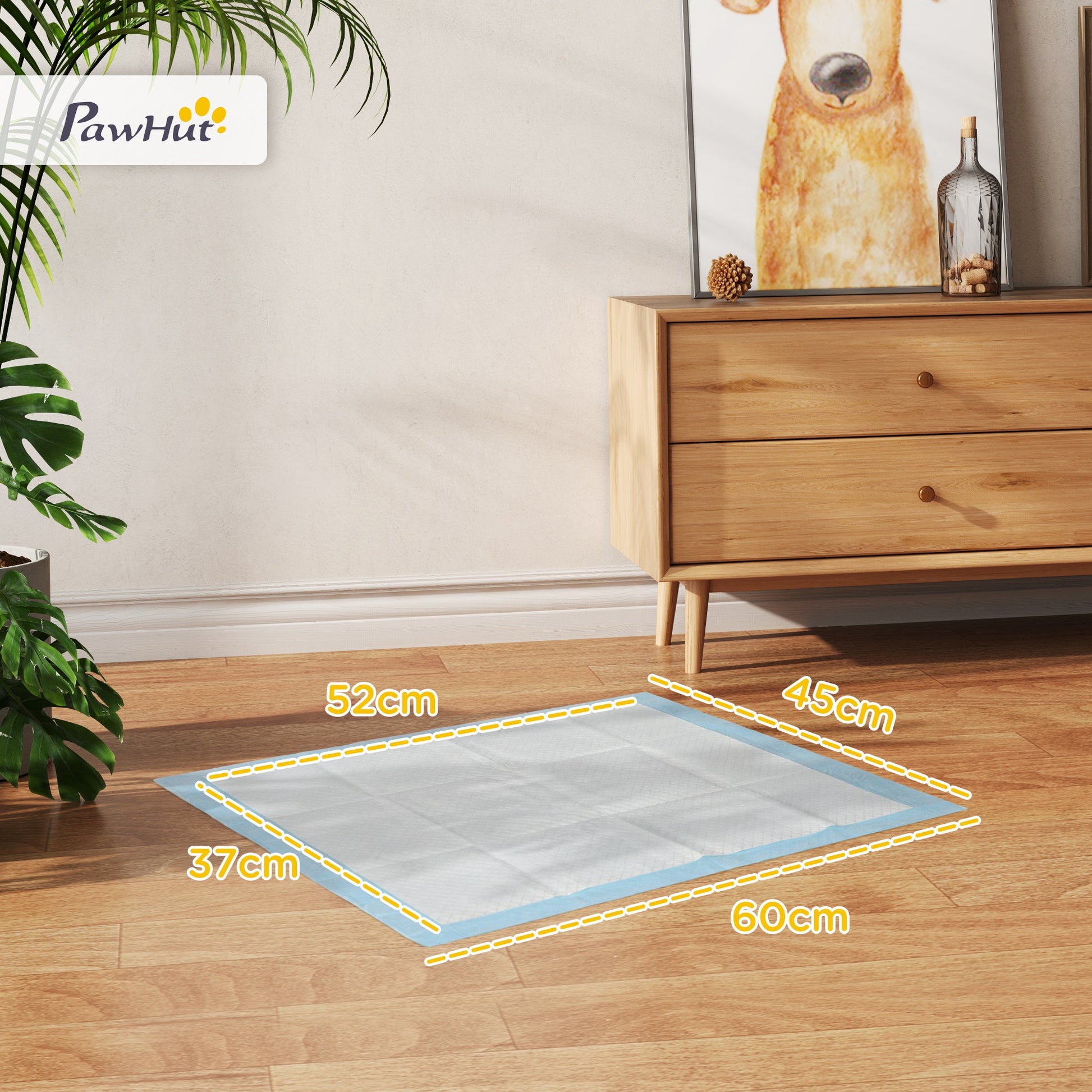 Dog Pads 100 Pack 45x60 cm Pet Training Pads 6-Layer Design with Quick-Drying Leak-Proof Surface Blue