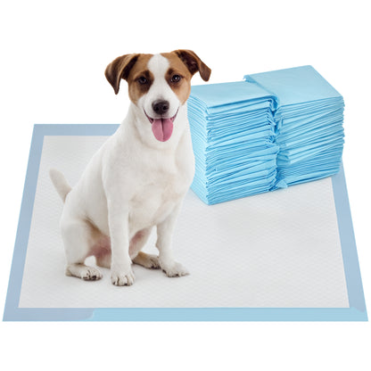 Dog Pads 100 Pack 45x60 cm Pet Training Pads 6-Layer Design with Quick-Drying Leak-Proof Surface Blue