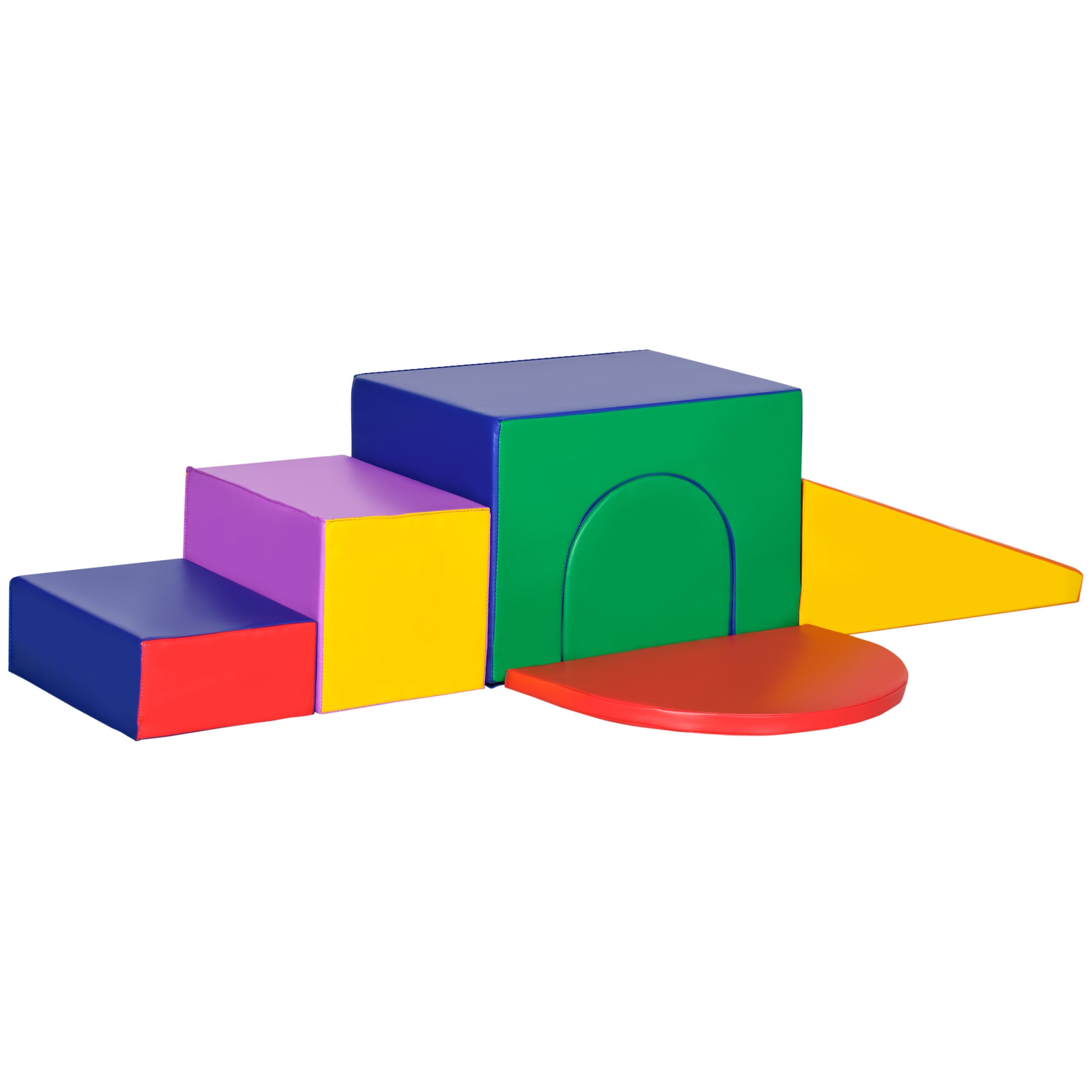 Soft Blocks 7-Piece Set Foam Building Blocks Giant Building Blocks Building Toy Foam Blocks for 1-3 Year Old Kids Faux Leather EPE