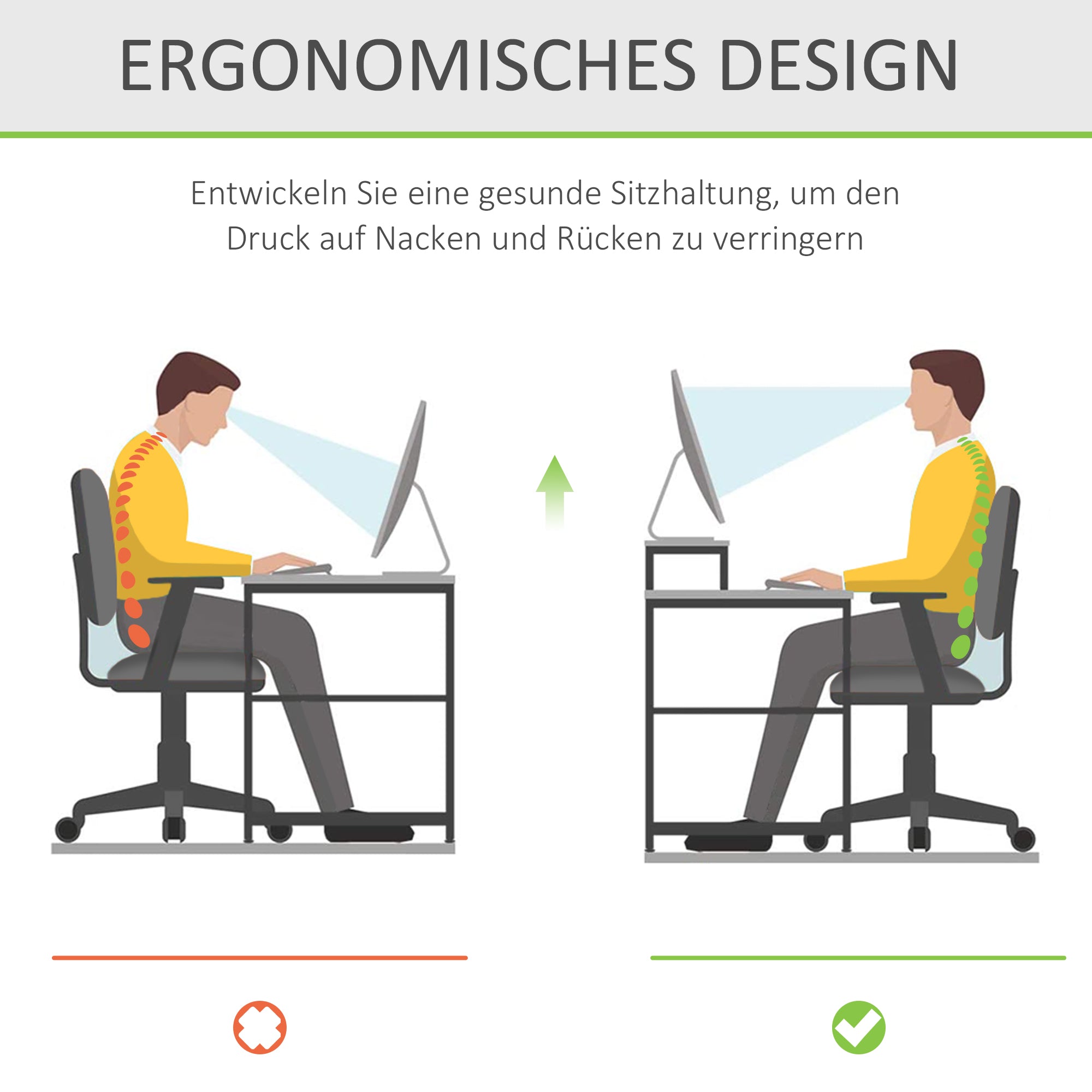 Monitor Stand Screen Stand for Laptop Computer Notebook PC ergonomic Acrylic Transparent 53 x 19 x 9 cm