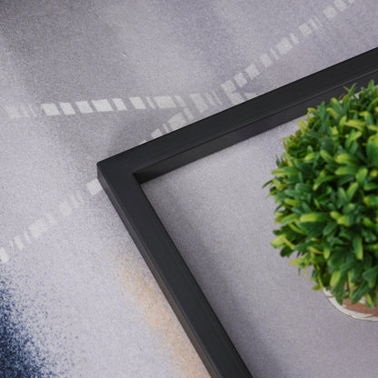 End Table, Coffee Table with Marble Look, Side Table with Metal Frame, for Living Room, Bedroom, 45 x 30 x 51.5 cm Black
