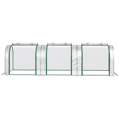 Greenhouse with Door, Winter-Proof Film Greenhouse Made of Steel, Greenhouse for Balcony, Garden, Tomato House 295x100x80cm, Tomato Greenhouse for Tomatoes, Vegetables, Flowers, Plants, Transparent