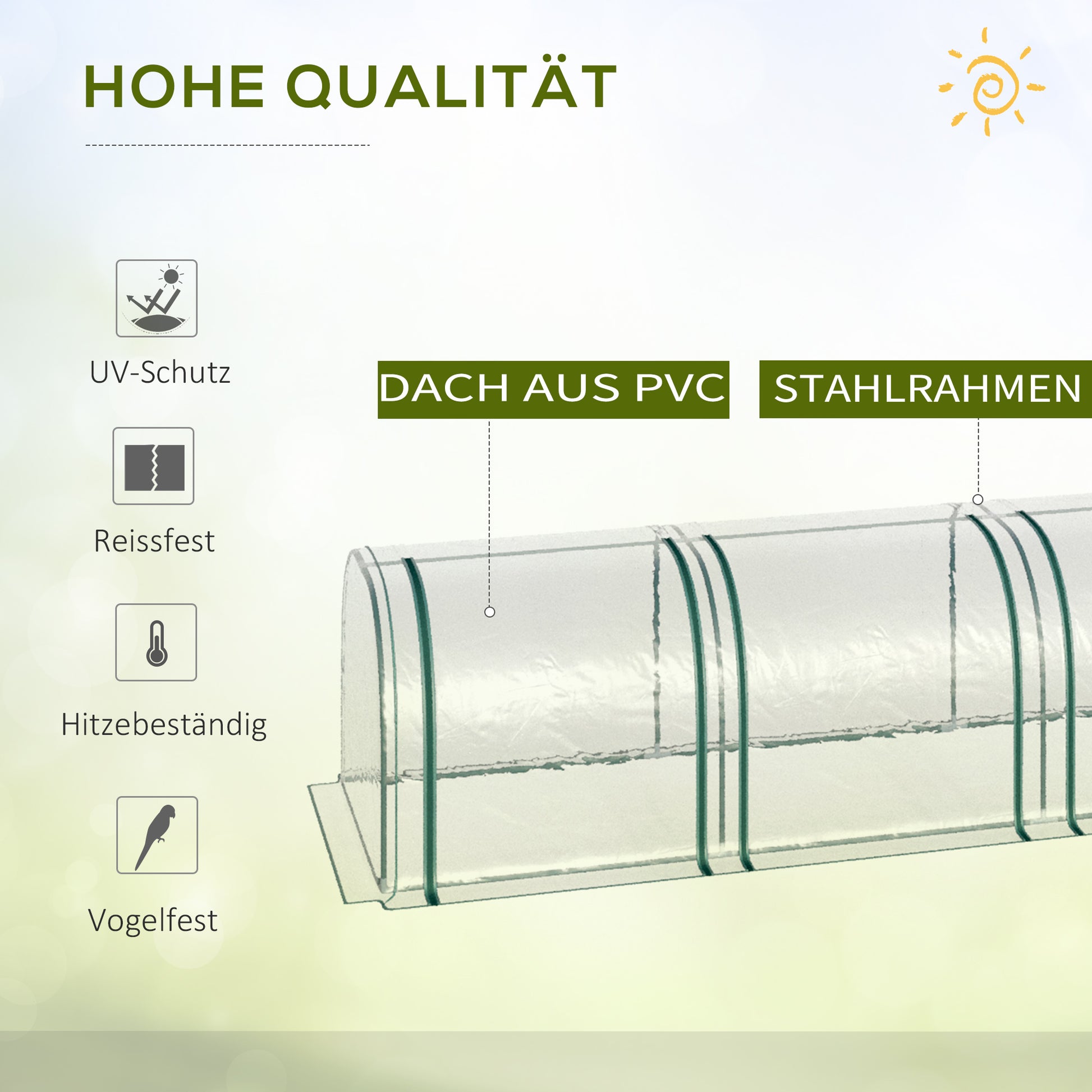 Greenhouse with Door, Winter-Proof Film Greenhouse Made of Steel, Greenhouse for Balcony, Garden, Tomato House 295x100x80cm, Tomato Greenhouse for Tomatoes, Vegetables, Flowers, Plants, Transparent
