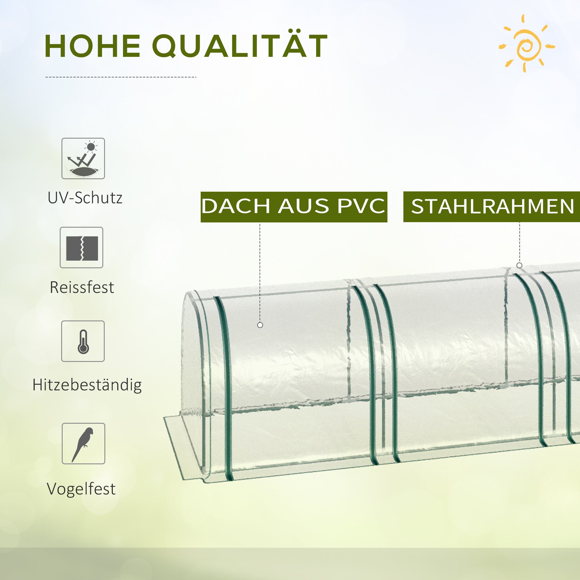 Greenhouse with Door, Winter-Proof Film Greenhouse Made of Steel, Greenhouse for Balcony, Garden, Tomato House 295x100x80cm, Tomato Greenhouse for Tomatoes, Vegetables, Flowers, Plants, Transparent