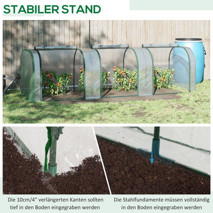 Greenhouse with Door, Winter-Proof Film Greenhouse Made of Steel, Greenhouse for Balcony, Garden, Tomato House 295x100x80cm, Tomato Greenhouse for Tomatoes, Vegetables, Flowers, Plants, Transparent