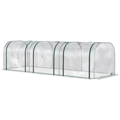 Greenhouse with Door, Winter-Proof Film Greenhouse Made of Steel, Greenhouse for Balcony, Garden, Tomato House 295x100x80cm, Tomato Greenhouse for Tomatoes, Vegetables, Flowers, Plants, Transparent