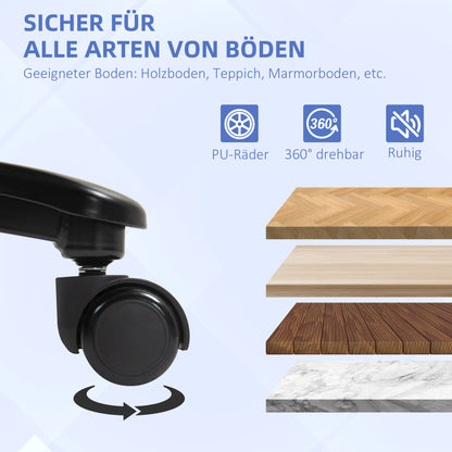 Office Chair, Ergonomic Desk Chair with Rocking Function, Linen-Like Fabric, Height Adjustable PC Chair with Swivel Function, Thick Cushions, Supports up to 200 kg, for Home-Office, Grey