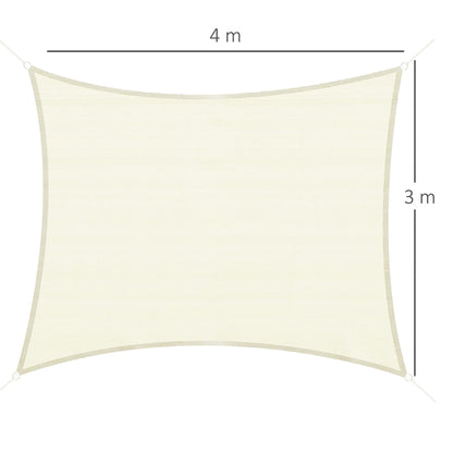 - rectangular sail canopy (various sizes and colors), size 3x4m, cream color