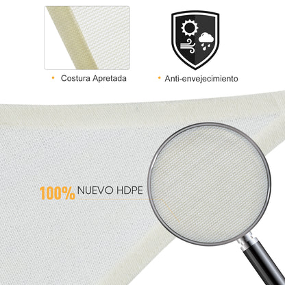 - rectangular sail canopy (various sizes and colors), size 3x4m, cream color