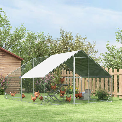 Wooden Chicken Perch & Playstand with Swing, Ladder & Platform — Natural-Style Chicken Roost, 37.8×15.7×27.9 in (96×40×71 cm), Gray