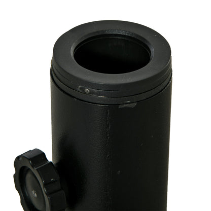 Cement Umbrella Stand with 2 Locking Buttons and 4 Expansion Screws Umbrella Base for Umbrella Pole of 34/38/48mm 12x12x30 cm Black