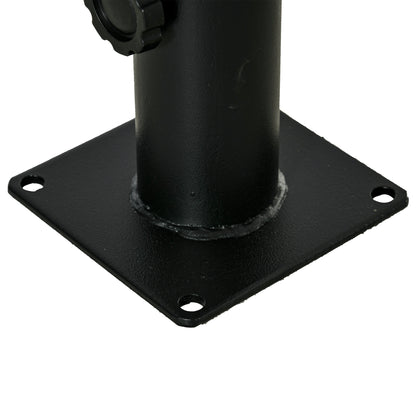 Cement Umbrella Stand with 2 Locking Buttons and 4 Expansion Screws Umbrella Base for Umbrella Pole of 34/38/48mm 12x12x30 cm Black