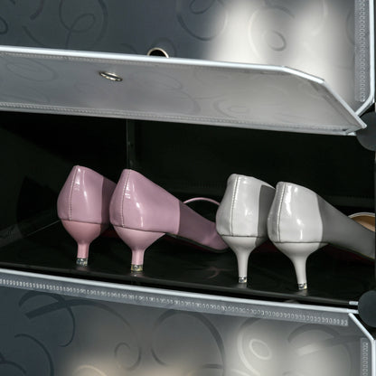 Shoe Cabinet with 12 Compartments Modular Rack for 12 Pairs of Shoes DIY Shoe Storage for Hallway Black 49 x 37 x 108 cm