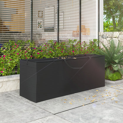 Garden Cushion Storage Bag, Cushion Bag, Protective Cover with Carrying Handle Zipper, Waterproof UV-Resistant 600D Oxford, for Cushion Covers, Christmas Trees 200x60x75 cm Black