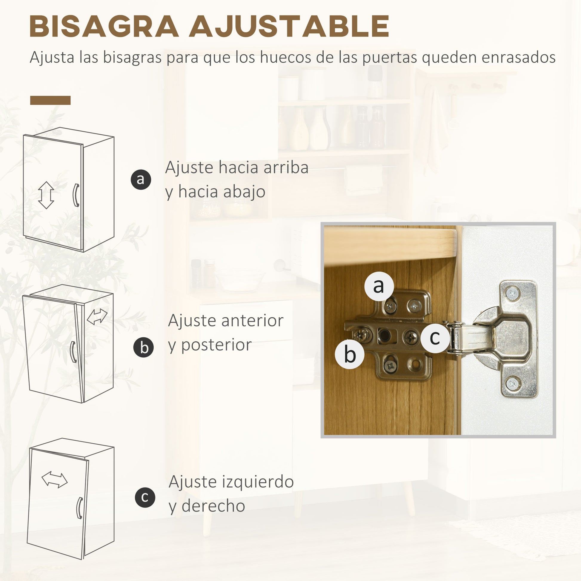 Kitchen Pantry Cabinet Kitchen Cupboard Sideboard High Cabinet with 3 Doors Drawer Adjustable Shelf Countertop for Microwave and Towel Rack 93x40x180 cm Natural and White