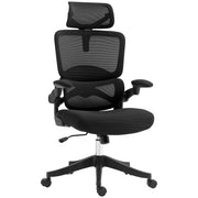 Adjustable Height Office Chair with Tilt Function, Adjustable Armrests, and Lumbar Support, 62x58x120-133 cm, Black