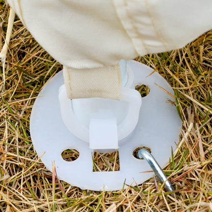 Garden Pavilion Gazebo Party Tent Weatherproof Tent with Mosquito Net Metal + Polyester Cream White 3 x 3 m