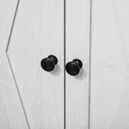 Sideboard for Living Room Storage Cabinet with Double Doors Drawer and Adjustable Shelf for Kitchen Bedroom 60x30x87.4 cm White