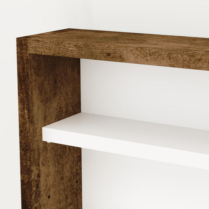 Collection Showcase Wall Cabinet 80 x 9.5 x 60 cm with 4 Adjustable Height Shelves and 2 Sliding Glass Doors, for Collecting Miniatures and Miniature Cars, Brown