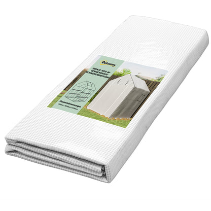 greenhouse film 1.4 x 1.9 m, waterproof garden film with UV protection side window, tear-resistant film made of polyethylene, cover for greenhouse, tunnel film for outdoor use, plants, white