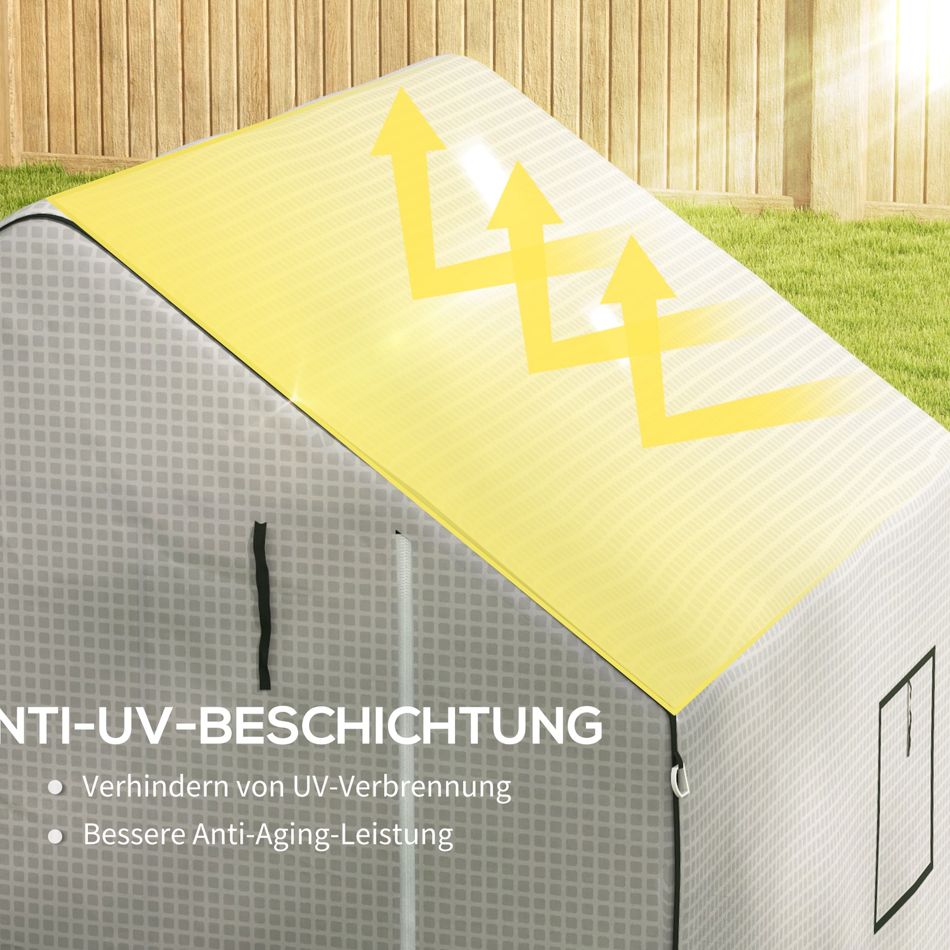 greenhouse film 1.4 x 1.9 m, waterproof garden film with UV protection side window, tear-resistant film made of polyethylene, cover for greenhouse, tunnel film for outdoor use, plants, white