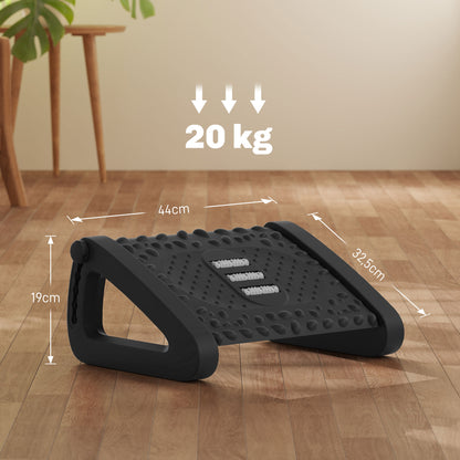 Footrest Desk Ergonomic Height Adjustable Footrest Non-Slip Foot Support with Massage Function for Home, Home Office, Office