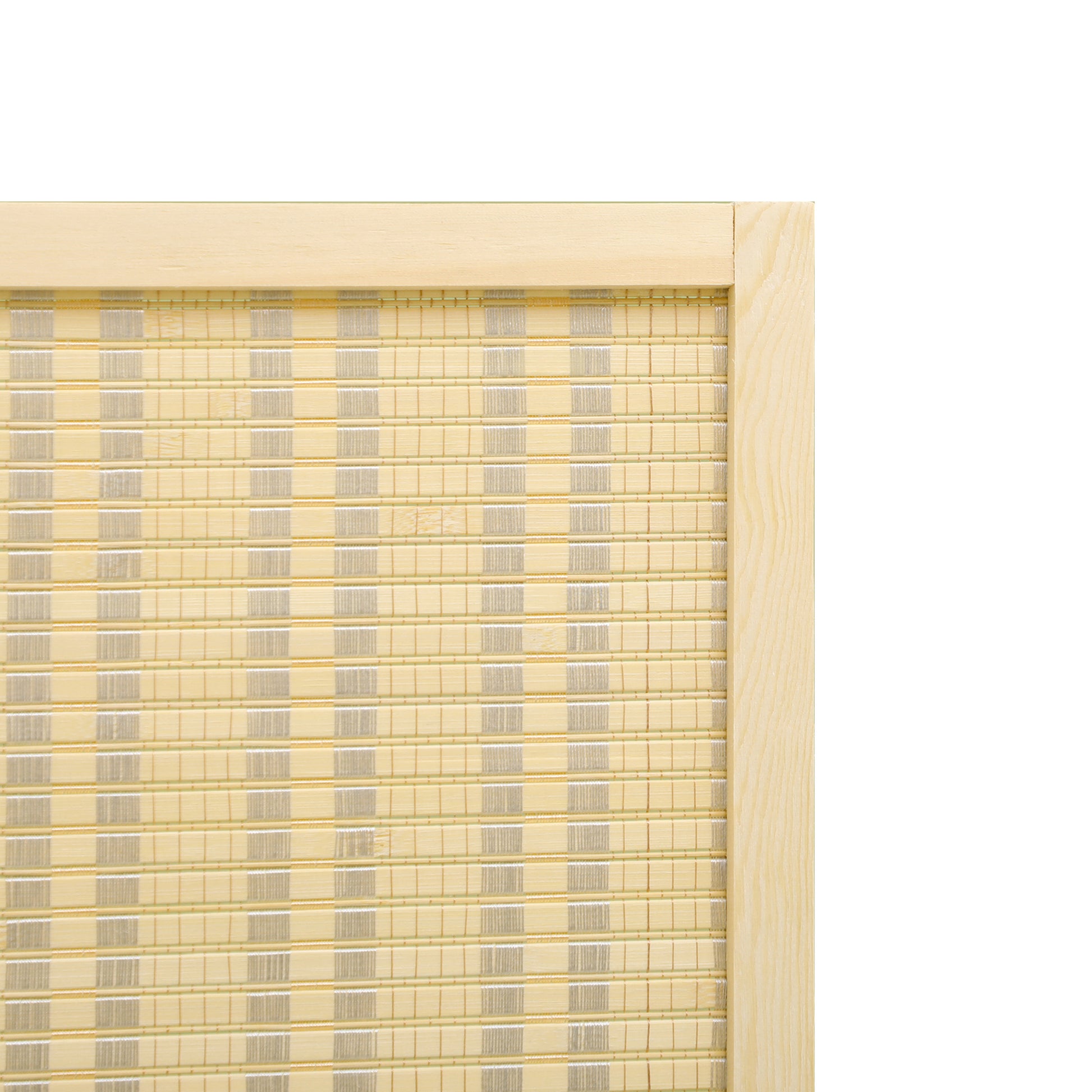 4-panel 180 x 180 cm Room Divider Privacy Screen Partition made of Bamboo, Foldable Soundproof Room Divider for Living Room Natural