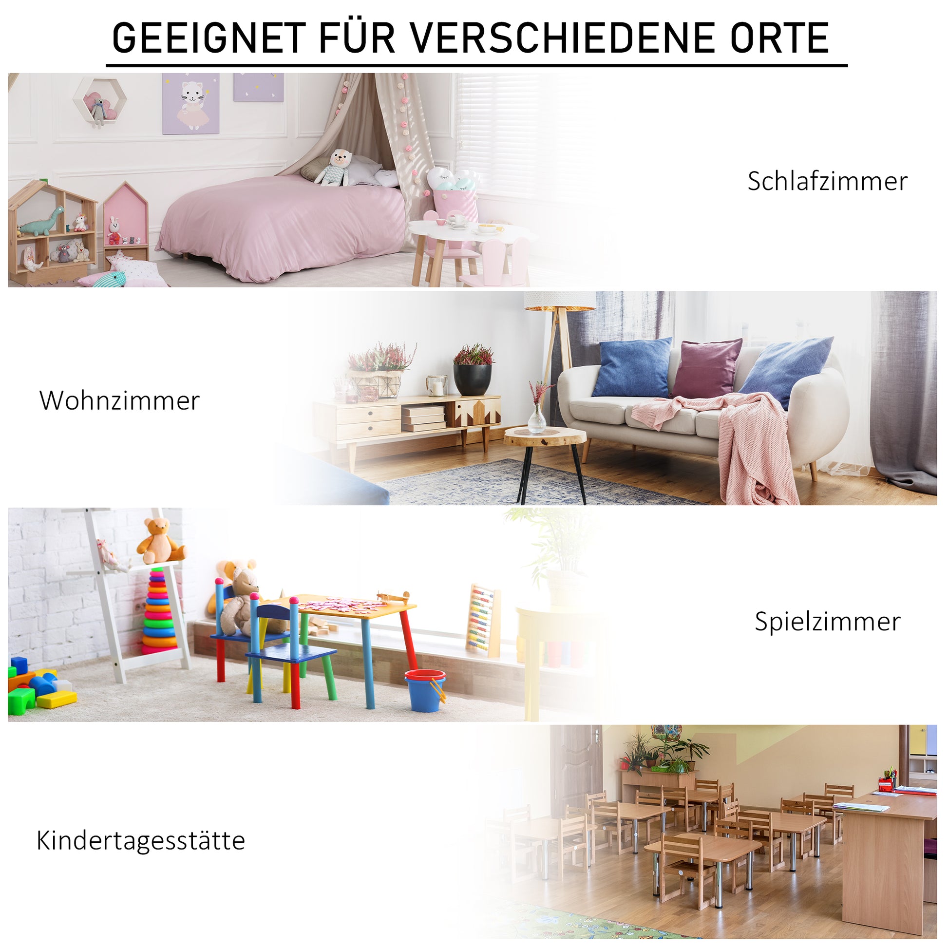 Children's Shelves Corner Shelf with 3 Storage Boxes Kids Room Toy Storage for 3-12 Years Kids White 57.4 x 57.4 x 94 cm