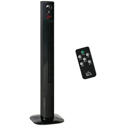Tower Fan with Remote Control 45W 70° Oscillation Column Fan Fan with Aroma Diffuser Timer Function 3 Ventilation Levels Black