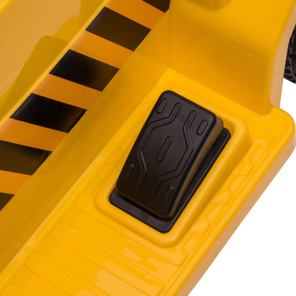 Electric Children's Tractor, Play Vehicle with Tipping Loading Area, Horn, Electric Car for Kids, Ride-On Tractor with Headlights, max. 3 km/h, for Children 1.5 to 3 Years Old, Metal, Yellow