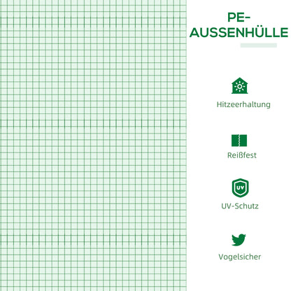 Polyethylene Greenhouse with Window PE Greenhouse Tomato House Cold Frame 120 x 60 x 60 cm Green