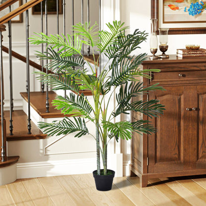Artificial Palm Tree Large 150 cm, Artificial Plant, Artificial Palm, Plastic Artificial Plants in Pot, Fake Plant like real for Living Room Bedroom Office Garden Modern Decoration Gift