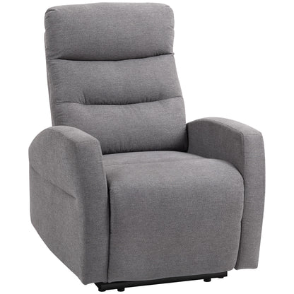 Recliner Chair, TV Armchair with Reclining Function, Padded TV Chair with Footrest, Linen Look Relax Chair for Living Room, Bedroom up to 150 kg, Dark Grey