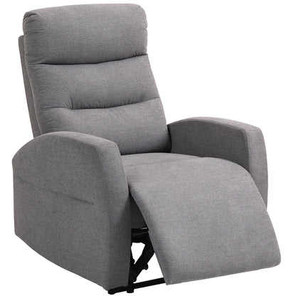 Recliner Chair, TV Armchair with Reclining Function, Padded TV Chair with Footrest, Linen Look Relax Chair for Living Room, Bedroom up to 150 kg, Dark Grey