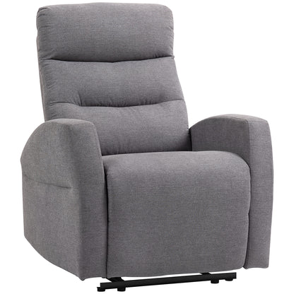 Recliner Chair, TV Armchair with Reclining Function, Padded TV Chair with Footrest, Linen Look Relax Chair for Living Room, Bedroom up to 150 kg, Dark Grey