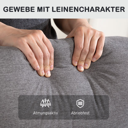 Recliner Chair, TV Armchair with Reclining Function, Padded TV Chair with Footrest, Linen Look Relax Chair for Living Room, Bedroom up to 150 kg, Dark Grey