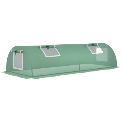 Greenhouse with Roll-Up Window Dome, Winterproof Steel Frame Greenhouse Water-Resistant Garden Greenhouse for Balcony Tomato House with UV Protection 200x80x45cm Tomato Greenhouse for Vegetables, Green