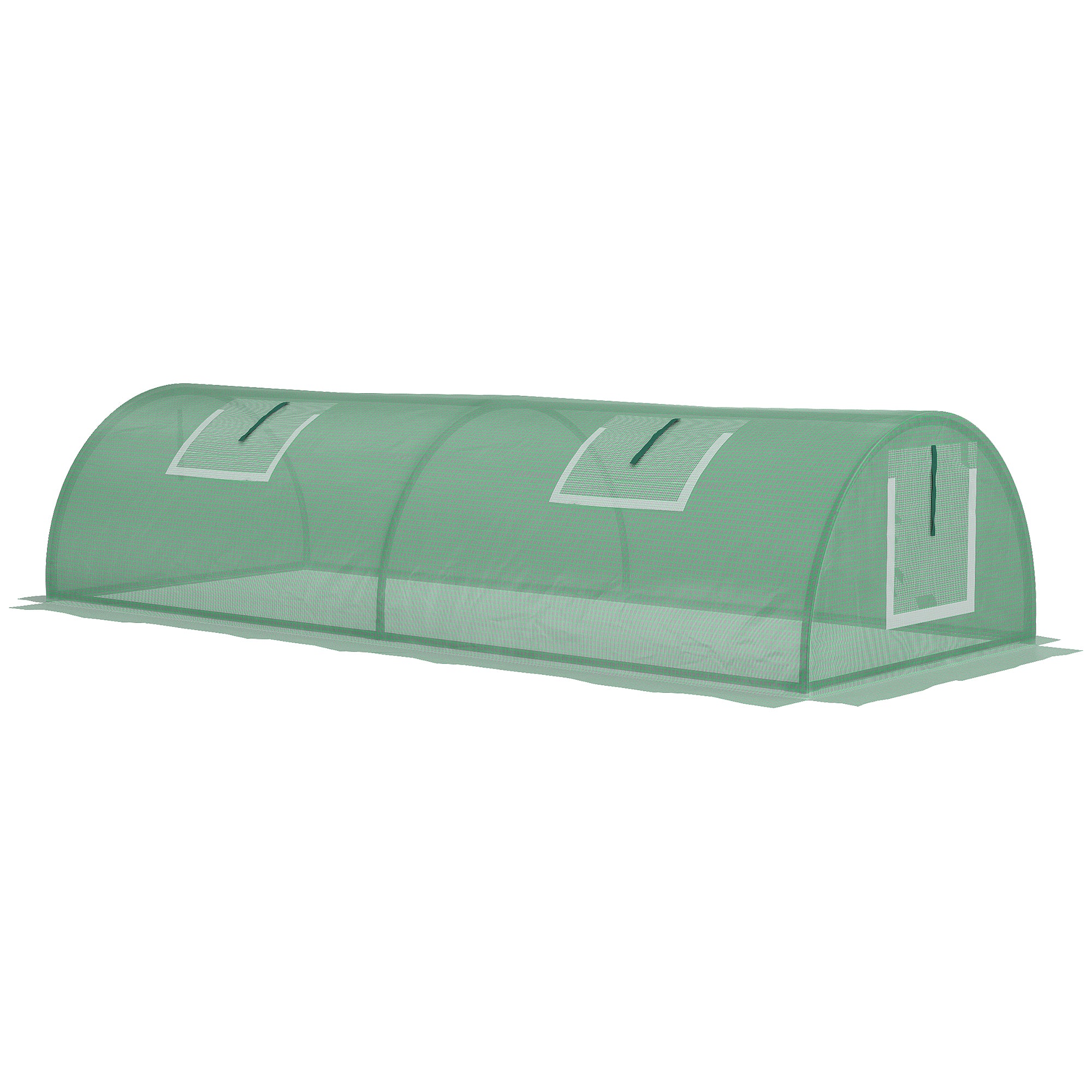 Greenhouse with Roll-Up Window Dome, Winterproof Steel Frame Greenhouse Water-Resistant Garden Greenhouse for Balcony Tomato House with UV Protection 200x80x45cm Tomato Greenhouse for Vegetables, Green