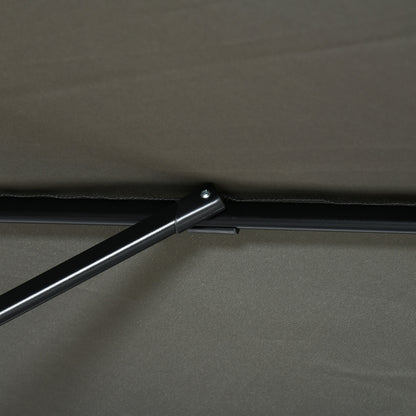 Sun Umbrella 245 x 245 cm Garden Umbrella Cantilever Umbrella with Crank Mechanism Rotatable Crank Umbrella Adjustable Roma Umbrella Gray