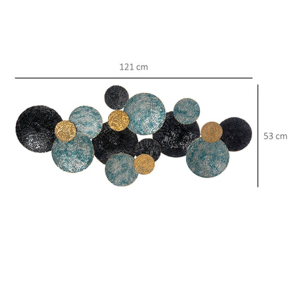 3D Wall Art Metal Wall Ornament Wall Decor Sculpture Living Room Art for Bedroom Dining Room Modern 121 x 53 cm