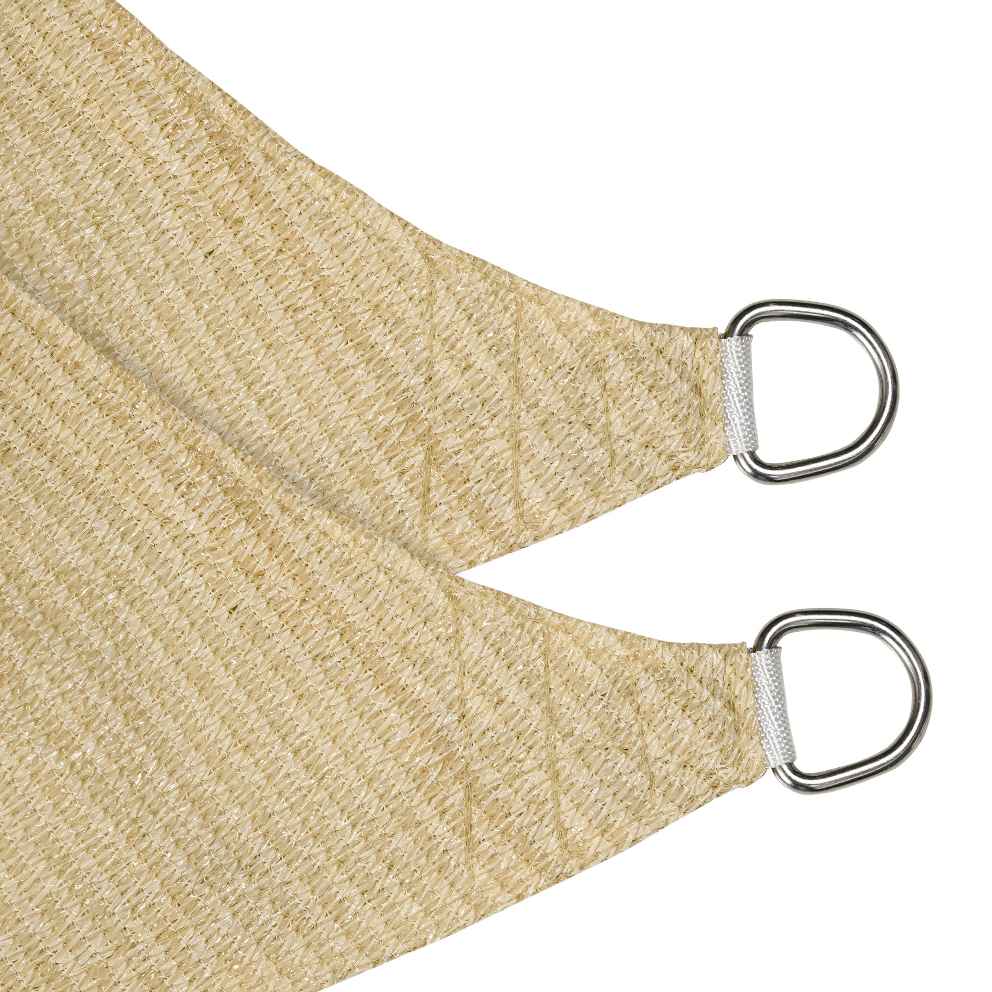 Rectangular Sun Shade Sail 4 x 3 m High-Density Polyethylene UV Protection With Storage Bag - Beige Color