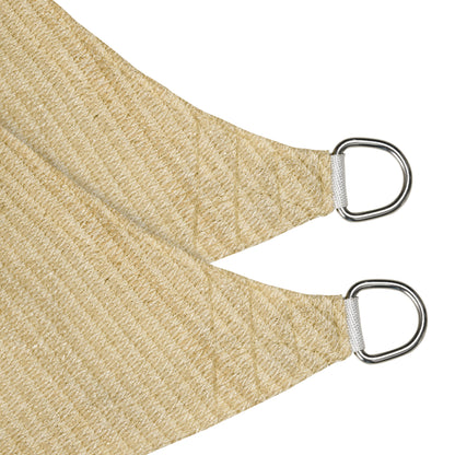 Rectangular Sun Shade Sail 4 x 3 m High-Density Polyethylene UV Protection With Storage Bag - Beige Color